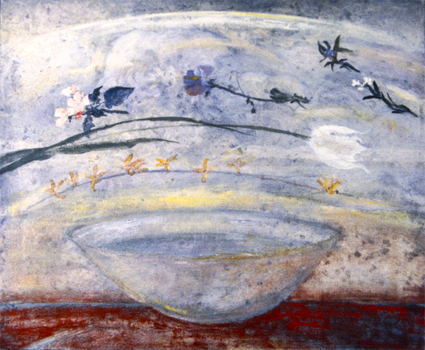 Tree of Life and Death - Early oil painting by artist April Raber